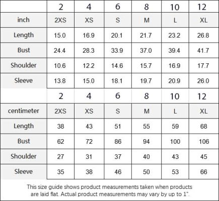 Kids Hoodie Size Chart